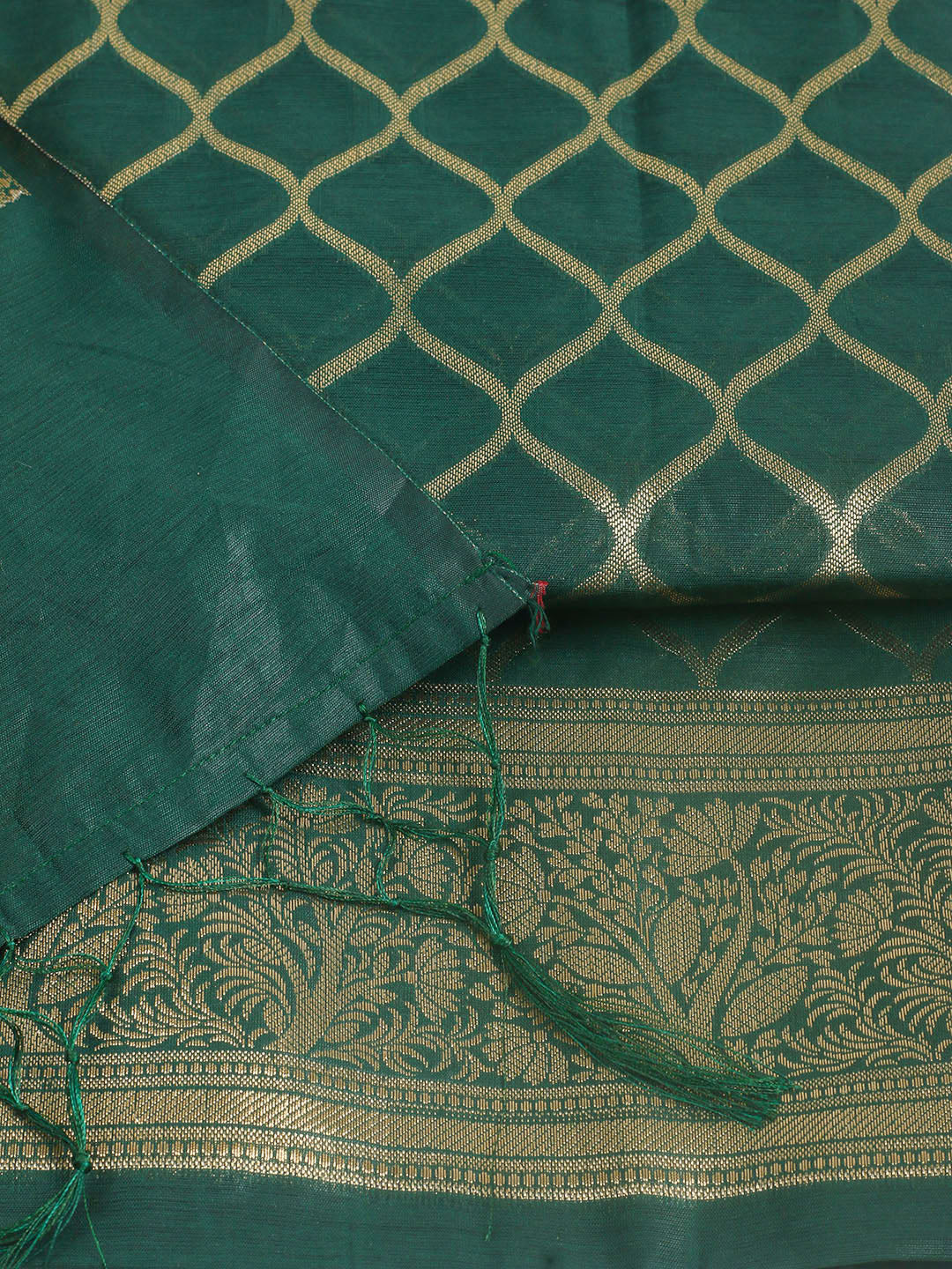 Woven Design Chanderi Unstitched Suit With Pant &amp; Dupatta