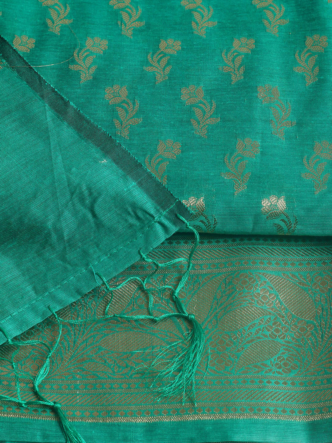 Woven Design Chanderi Unstitched Suit With Pant &amp; Dupatta