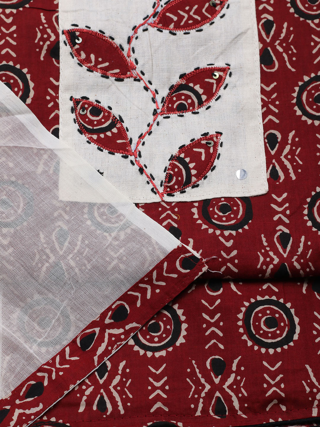 Printed Cotton Blend Unstitched Suit With Pant &amp; Dupatta