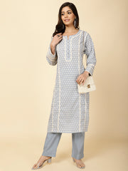 Printed Cotton Kurta Set