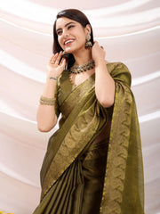 Gota Art Silk Woven Saree