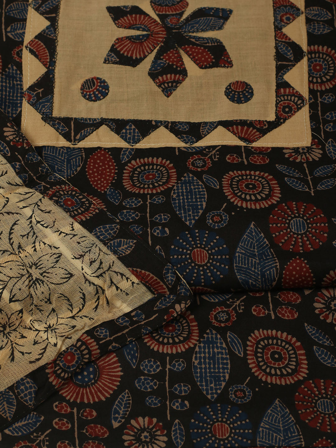 Printed Cotton Unstitched Suits Printed Suit With Pant &amp; Dupatta