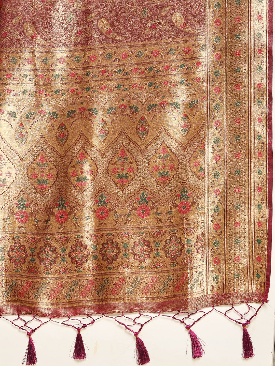 Paisley Woven Design Art Silk Saree