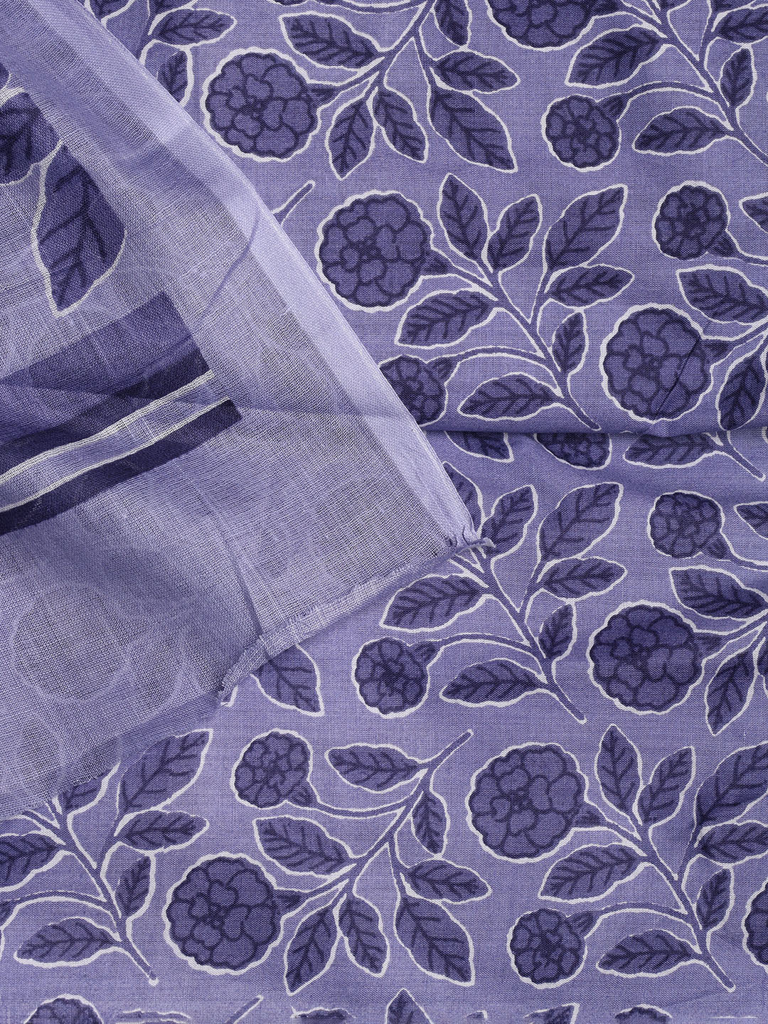 Printed Cotton Blend Unstitched Suit With Dupatta