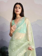 Sequence Work Organza Saree