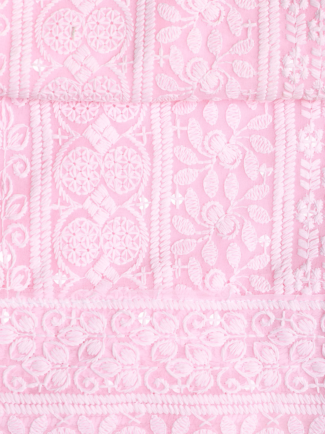 Chikan Work Georgette Unstitched Suit With Dupatta