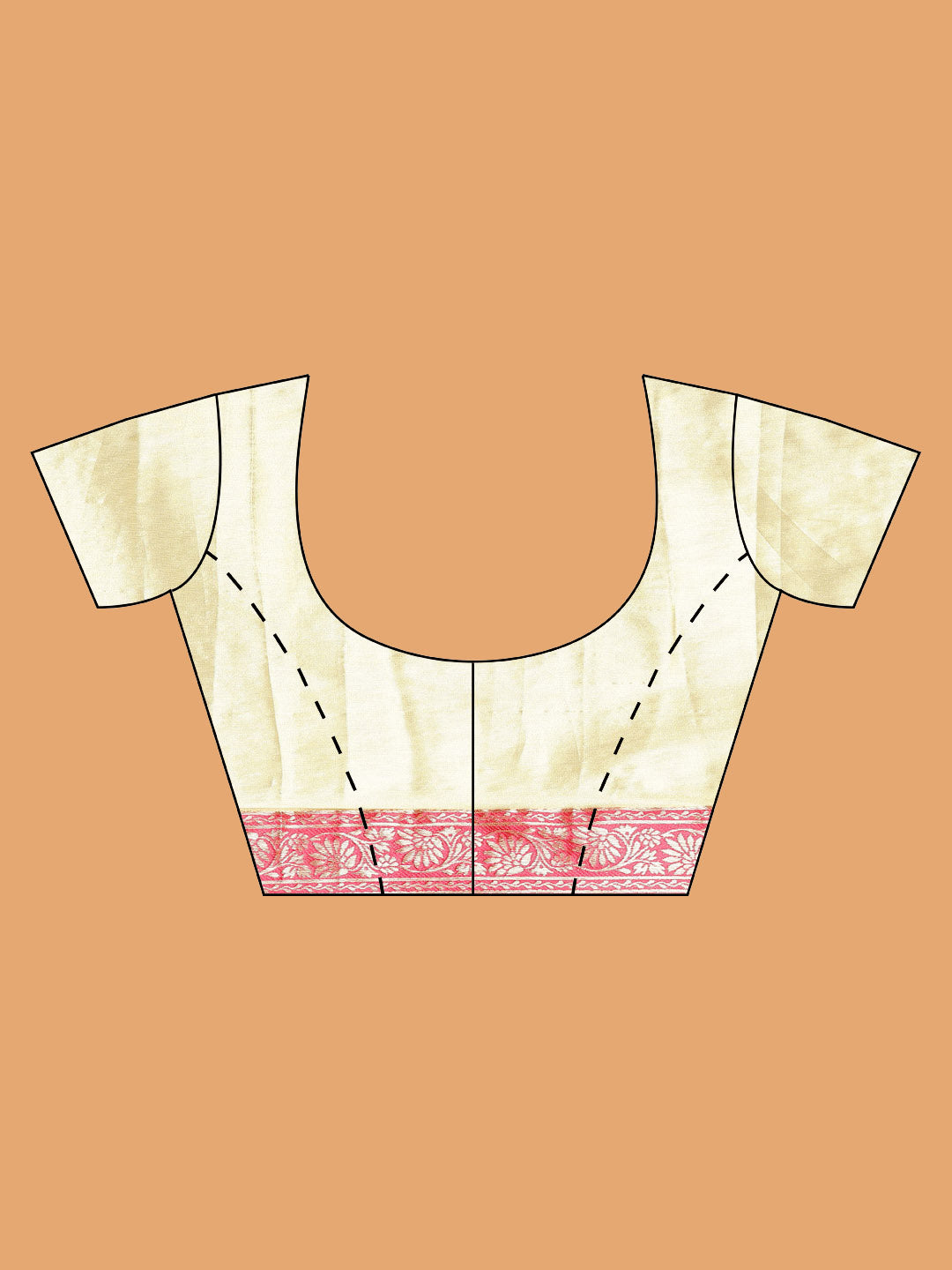 Plain Zari Border Banarasi Woven Saree