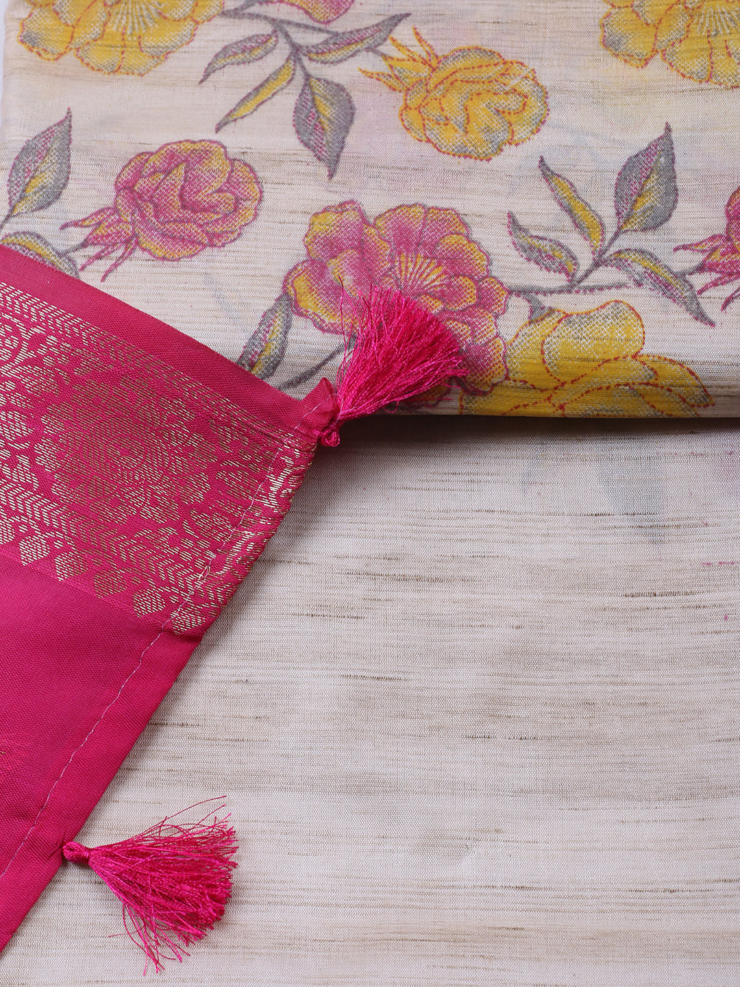 Banarasi Chanderi Unstitched Suit With Pant &amp; Dupatta