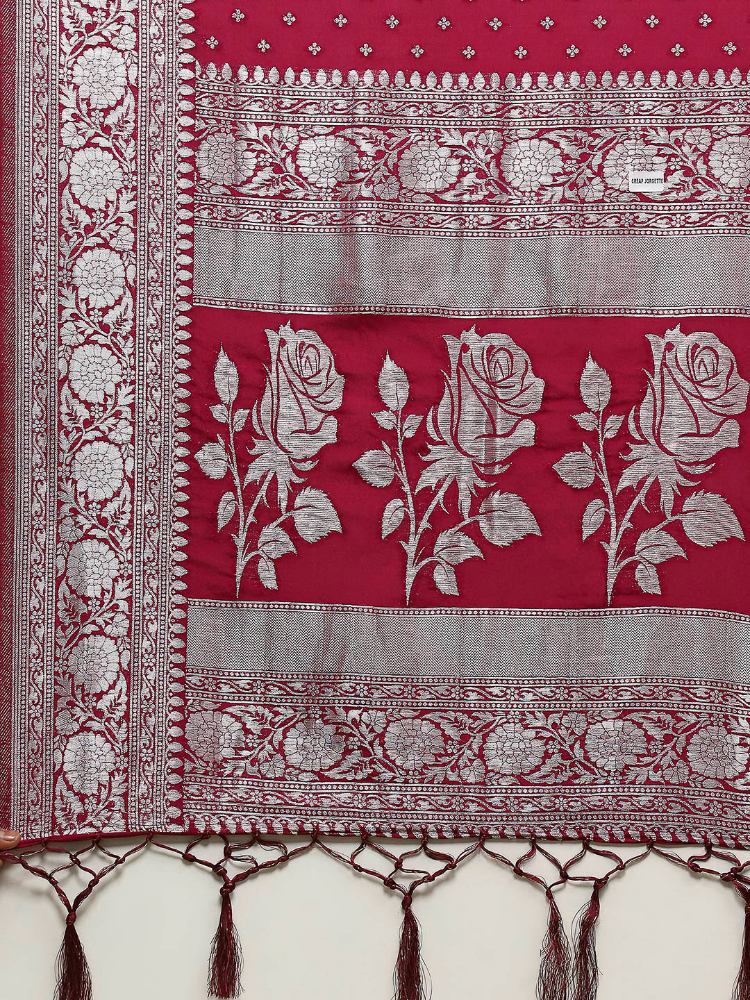 Zaari Jaal Crepe Saree