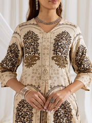 Printed Cotton Blend Kurta With Pants