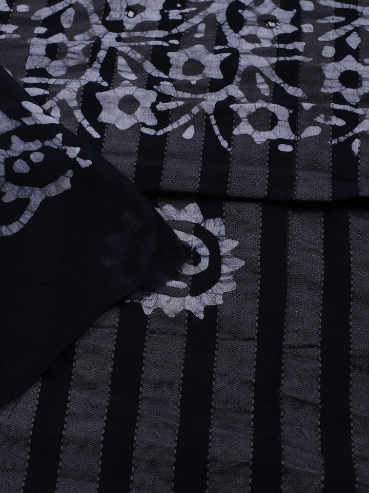 Printed Cotton Blend Unstitched Suit With Dupatta
