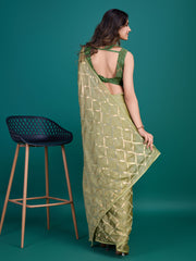 Sequins Embroidery Georgette Saree