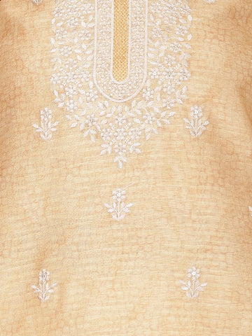 Neck Embroidered Cotton Unstitched Suit With Dupatta