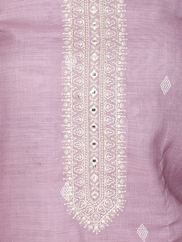 Ethnic Motifs Woven Linen Unstitched Suit Piece With Dupatta