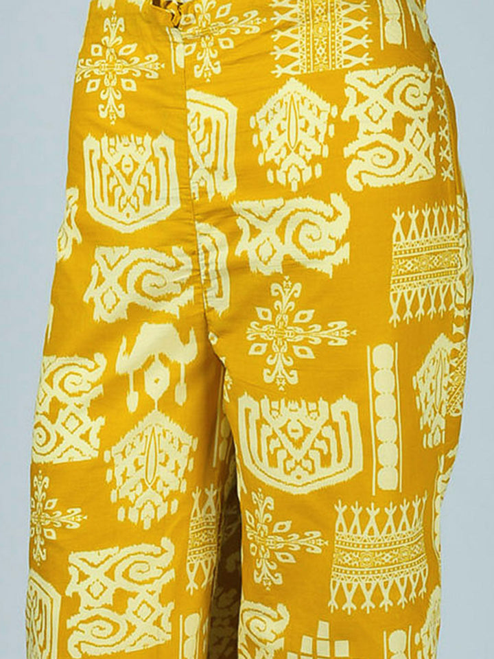 Printed Cotton Blend Kurta With Pant &amp; Dupatta
