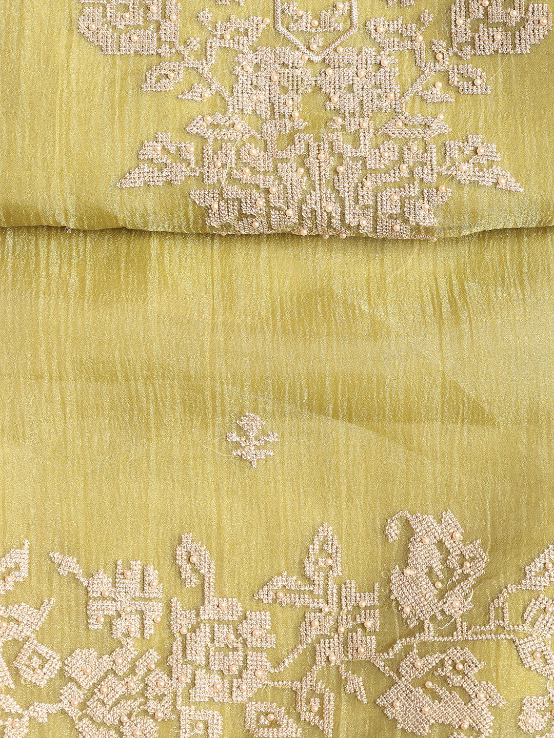 Embroidered Tissue Unstitched Suit With Dupatta