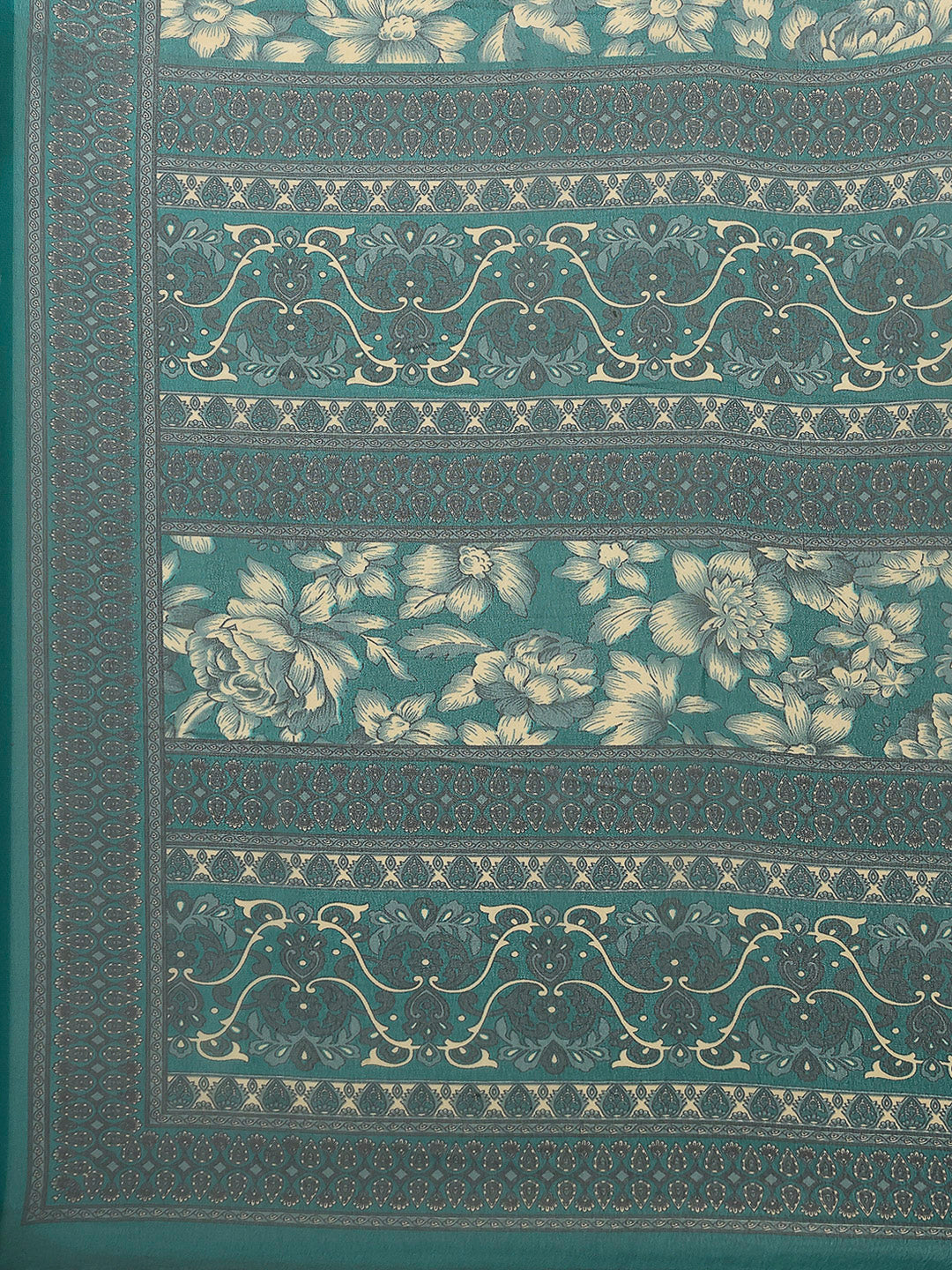 Floral Printed Georgette Saree