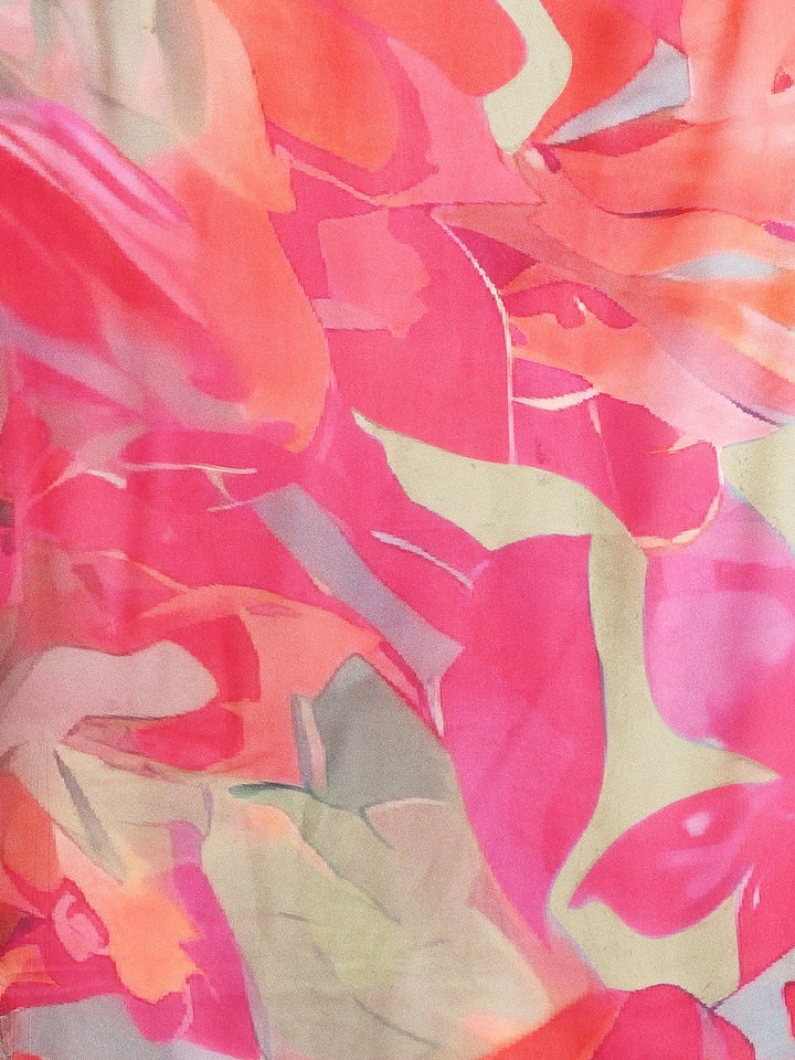 Floral Printed Georgette Saree