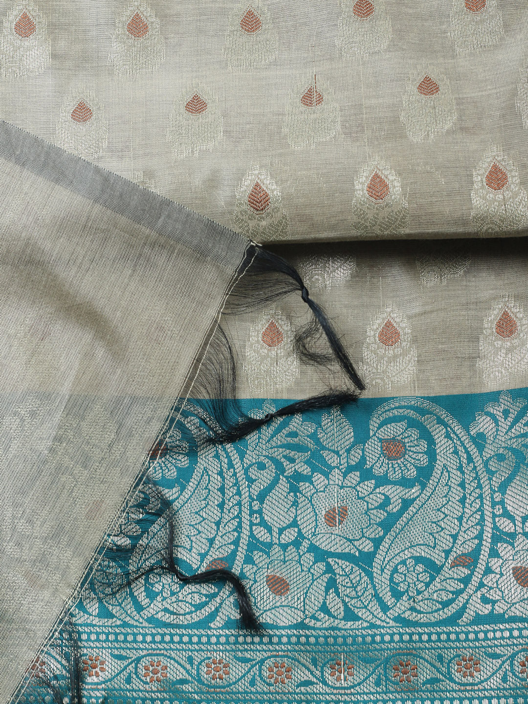 Woven Design Chanderi Unstitched Suit With Pant &amp; Dupatta