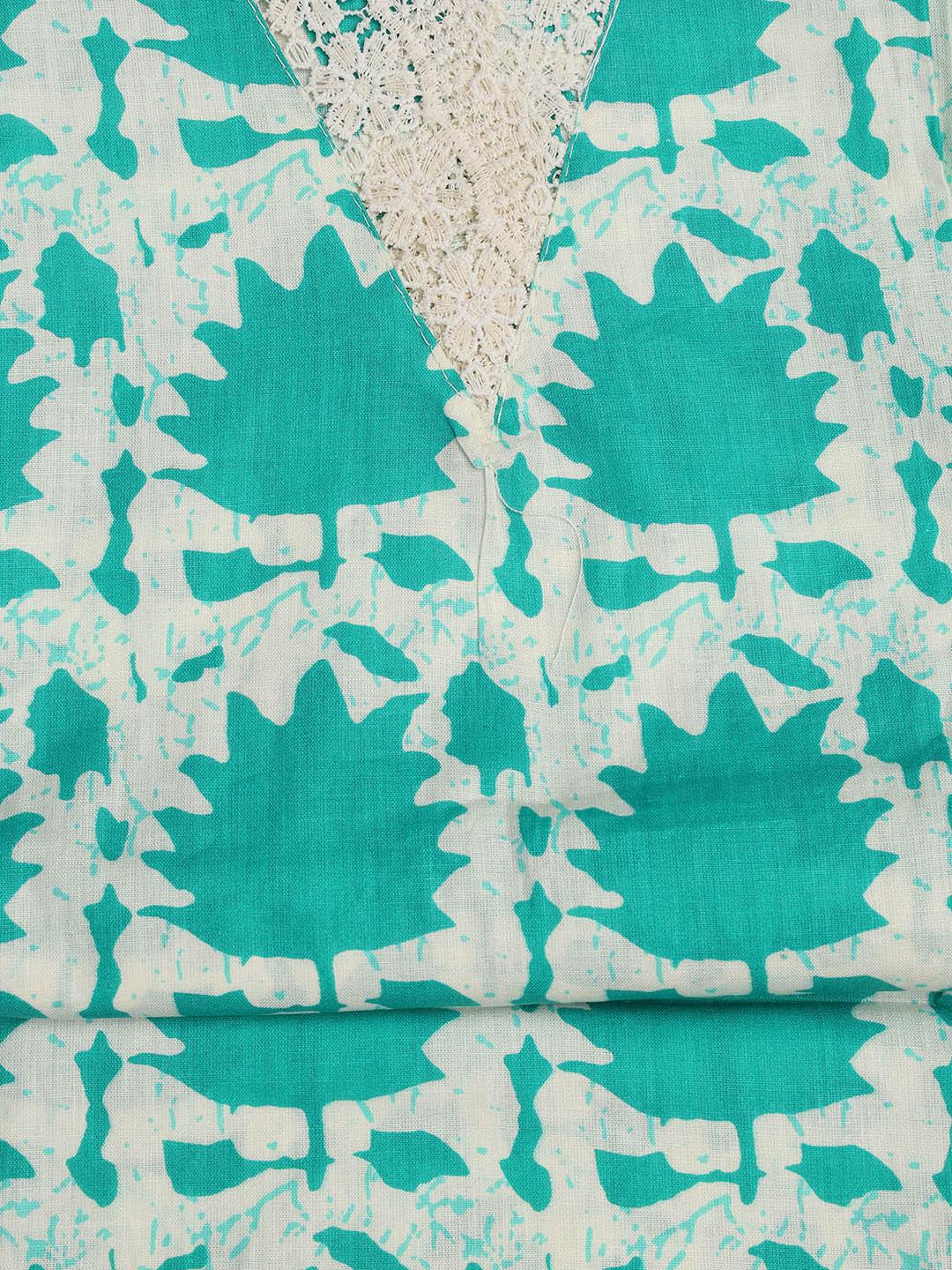 Printed Cotton Blend Unstitched Suit With Dupatta