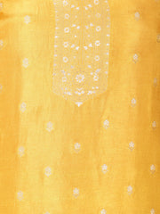 Woven Chanderi Unstitched Suit Piece With Banarsi Dupatta