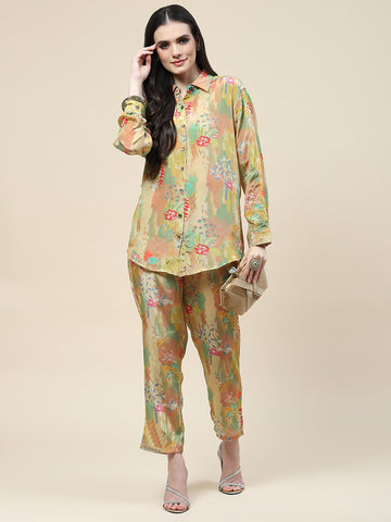 Printed Crepe Kurti With Pants