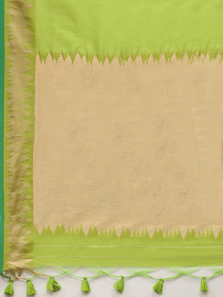 Woven Design Cotton Blend Saree