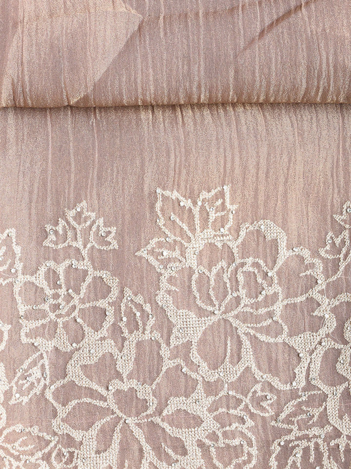 Embroidered Tissue Unstitched Suit With Dupatta