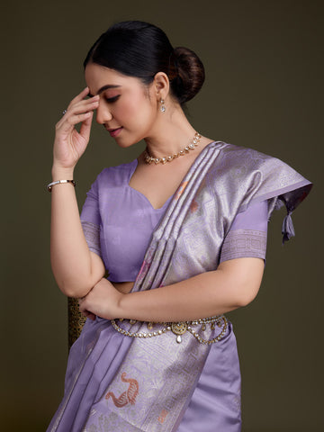 Zari Jaal Woven Art Silk Saree