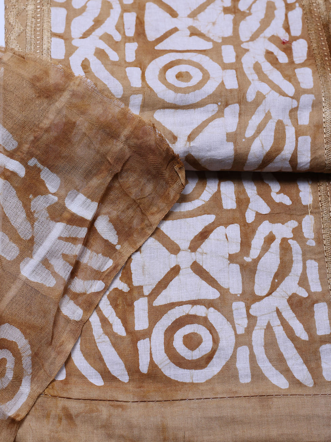 Printed Cotton Blend Unstitched Suit With Pant &amp; Dupatta