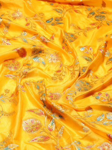 Floral Zari Jaal Handloom Woven Saree