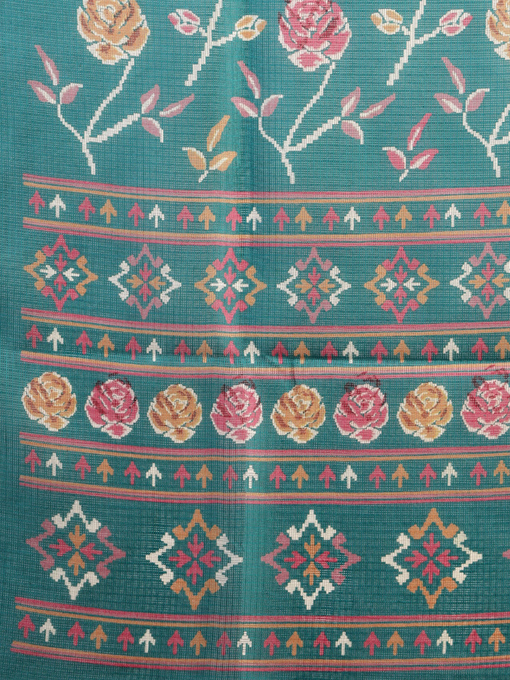 Floral Printed Cotton Blend Saree