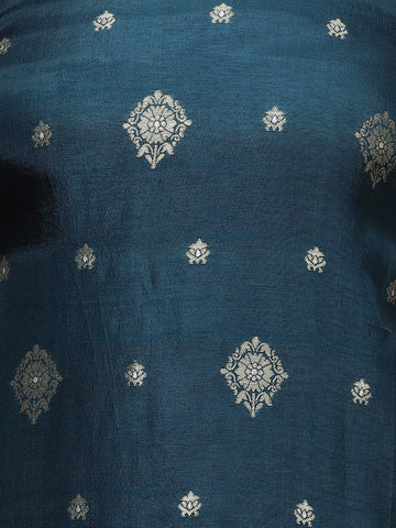 Woven Chanderi Unstitched Suit Piece With Dupatta