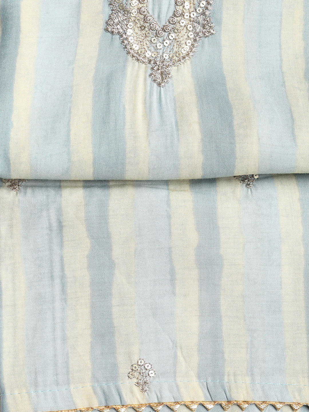 Sequence Work Chanderi Unstitched Suit With Dupatta