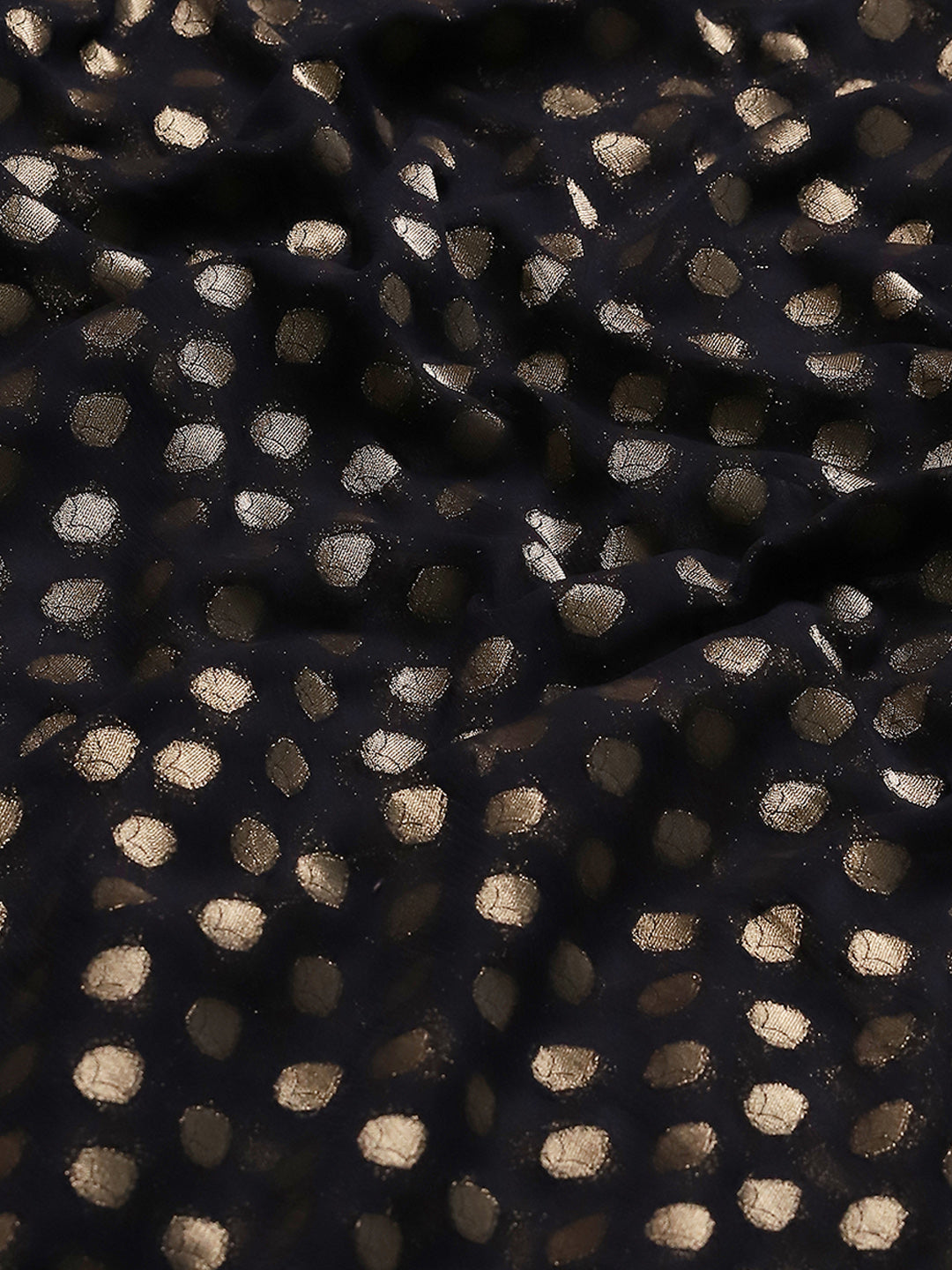 Zari Border Booti Chiffon Woven Saree