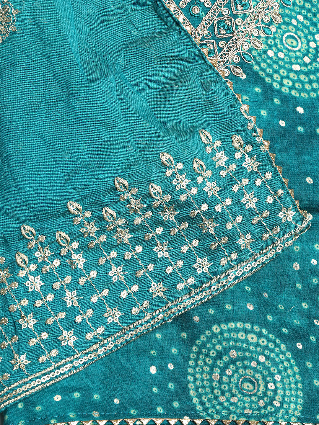 Neck Embroidered Cotton Blend Unstitched Suit With Dupatta
