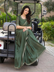 Sequins Embroidery Chiffon Saree