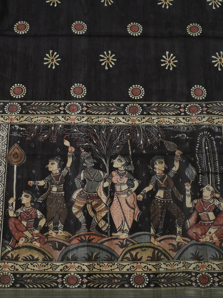 Printed Tussar Saree