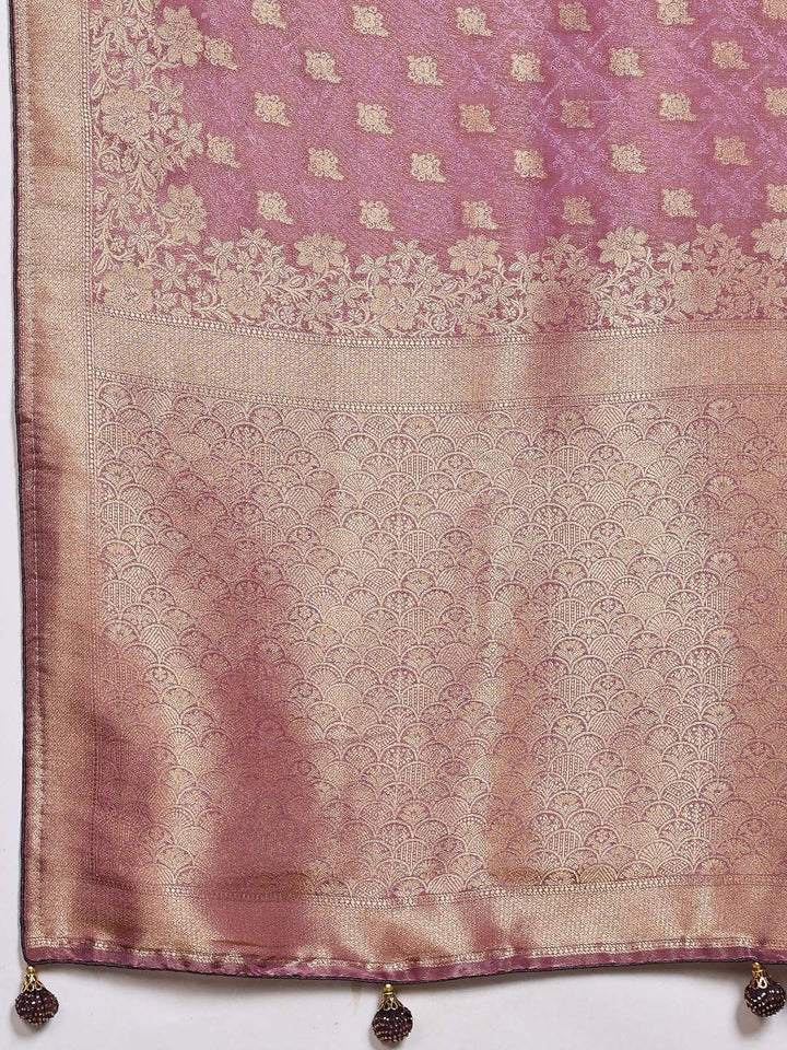 Woven Design Satin Saree