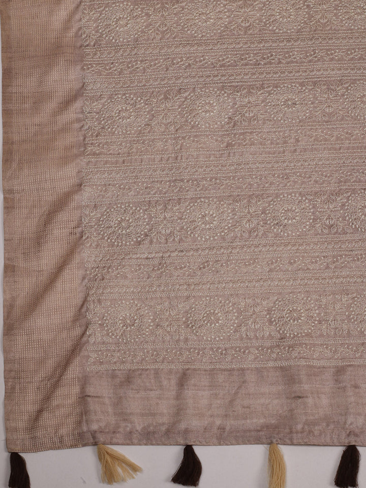 Printed Tussar Saree