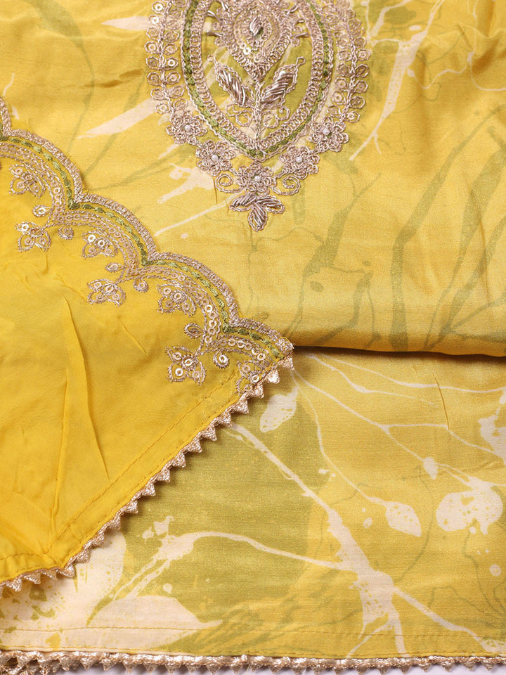 Embroidered Muslin Unstitched Suit With Dupatta