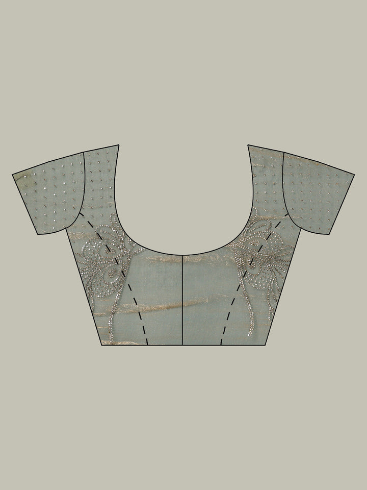Stone Work Embellished Tissue Saree