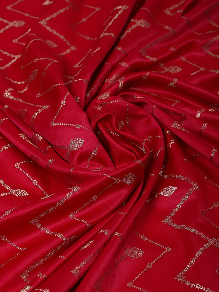 Woven Design &amp; Embellished Border Satin Saree
