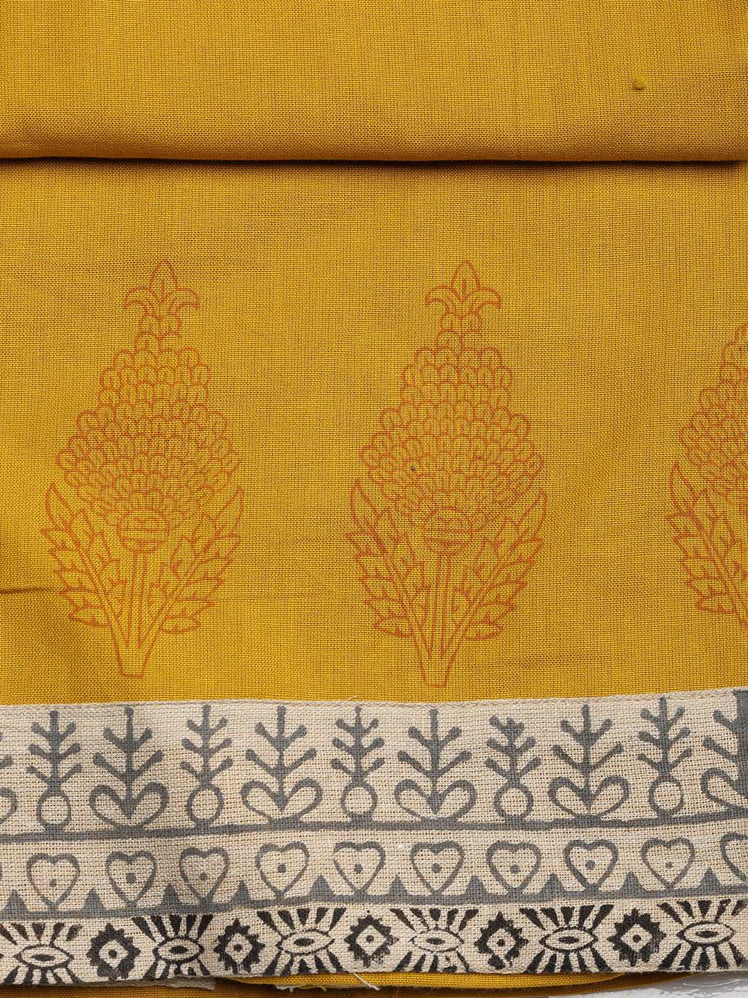 Neck Embroidered Cotton Blend Unstitched Suit With Dupatta
