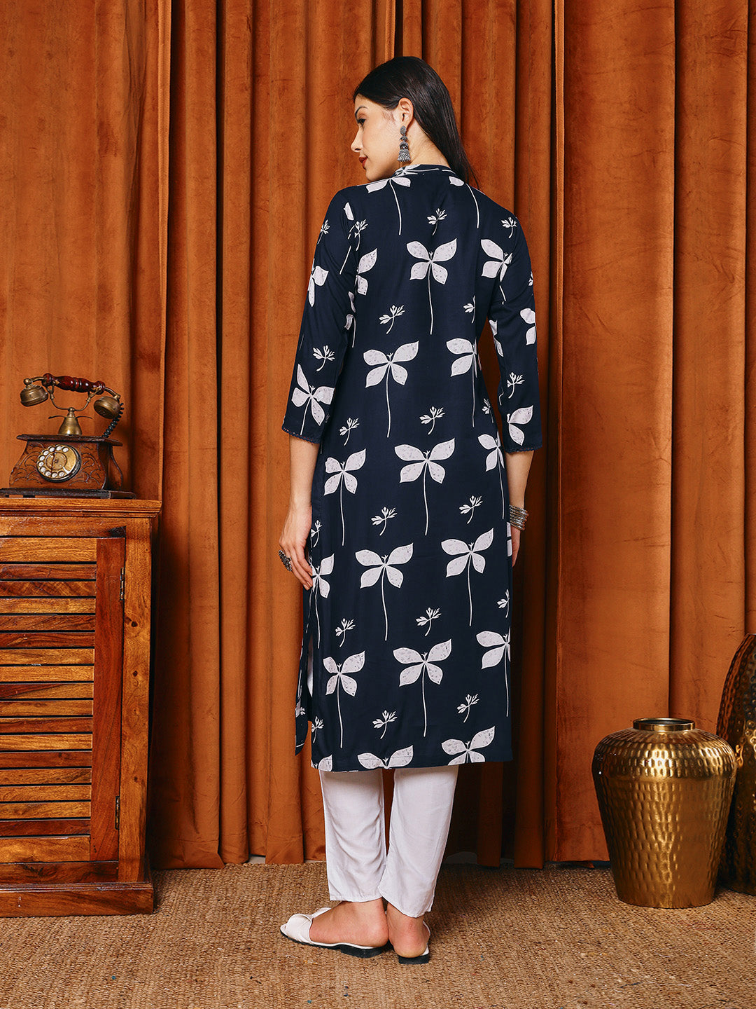 printed Cotton Blend Kurta