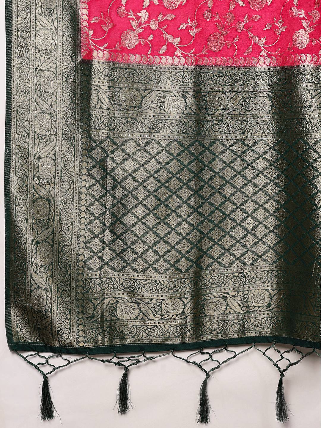 Plain Crepe Saree