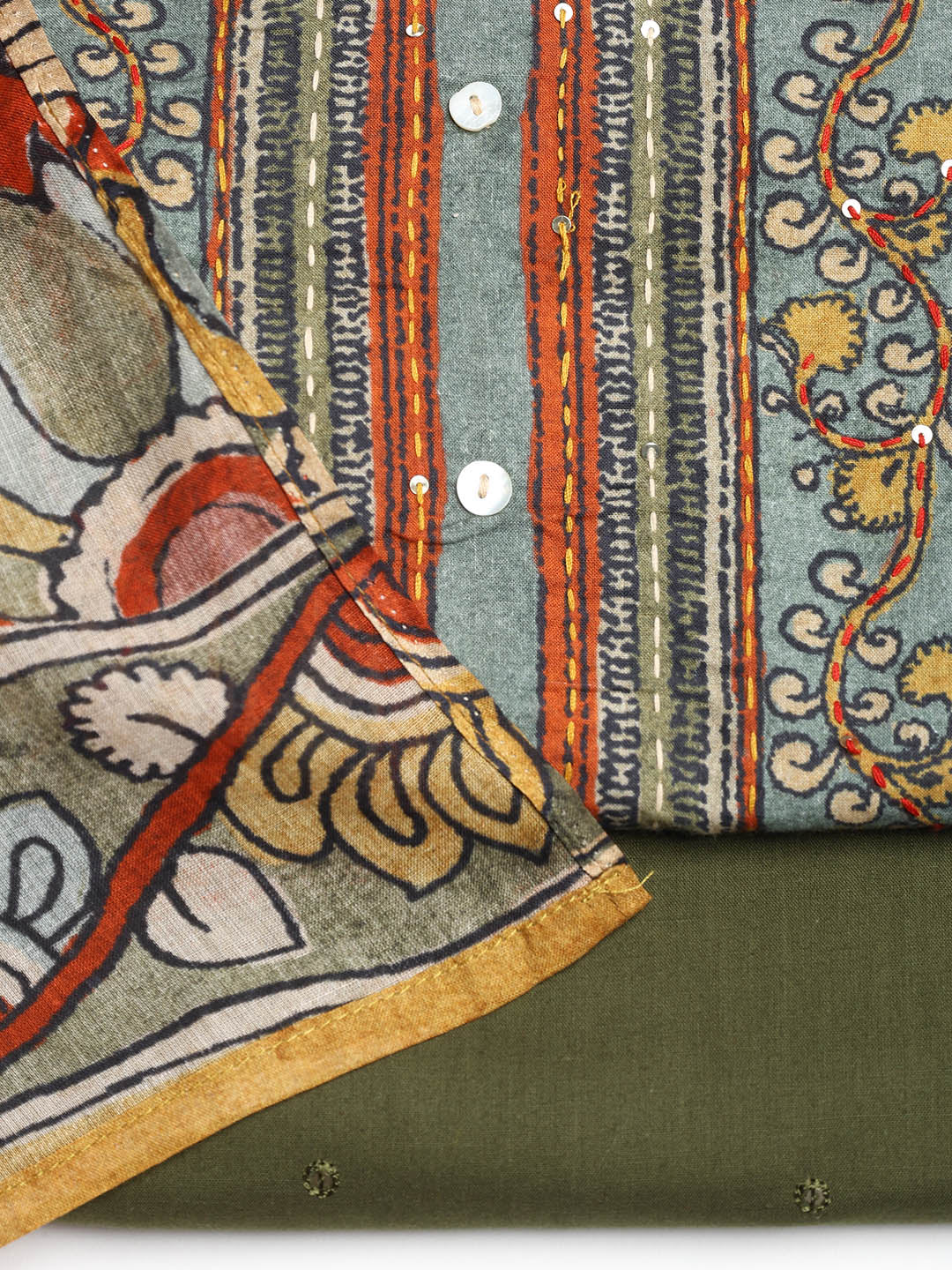 Printed Cotton Printed Unstitched Suit With Dupatta