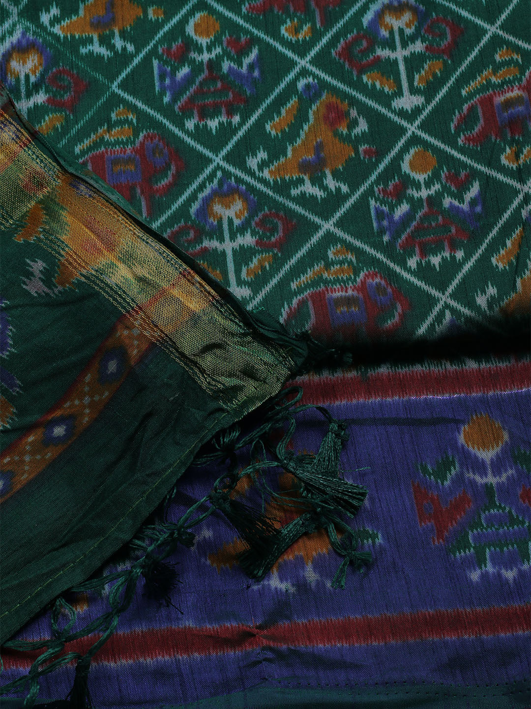Woven Design Art Silk Unstitched Kurta With Pant &amp; Dupatta