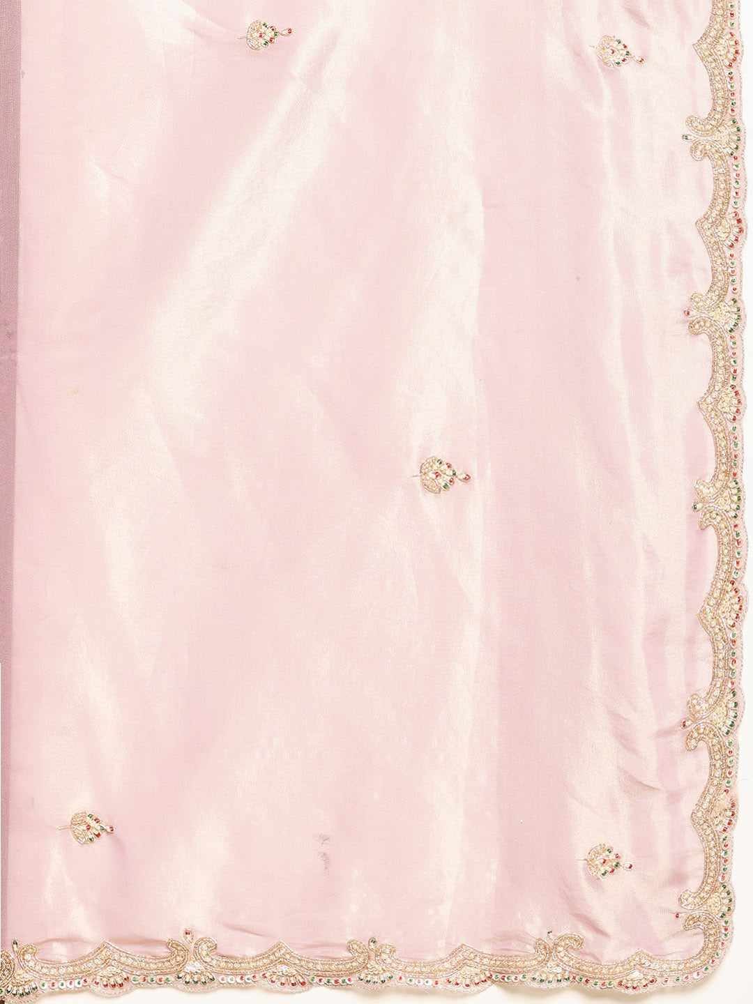 Thread Embroidered Work Tissue Saree