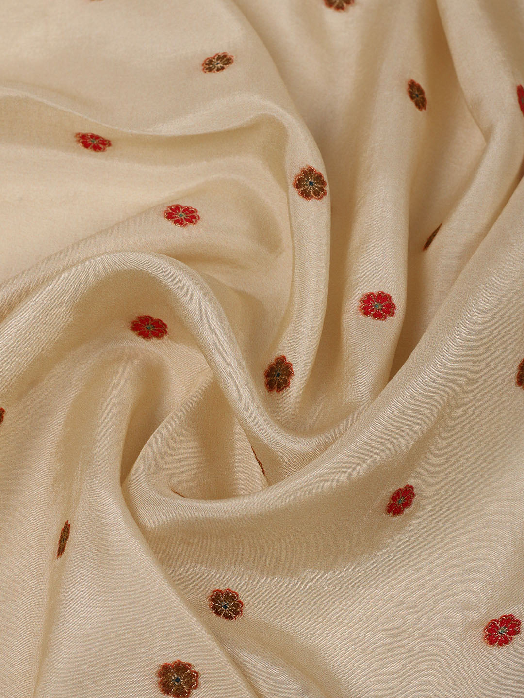 Printed Dola Silk Beige Saree